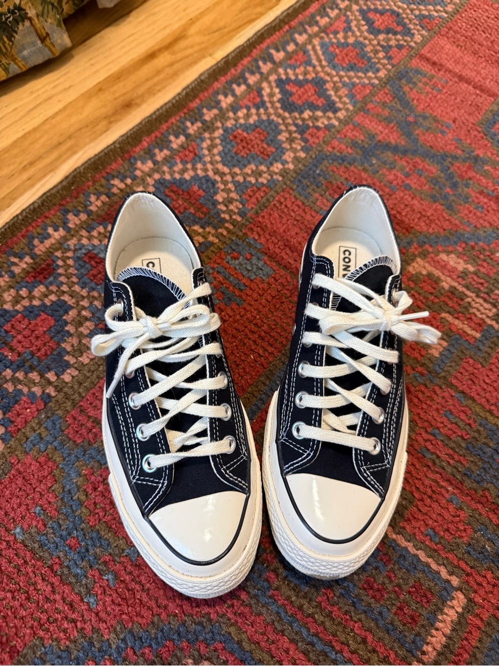 Converse Low Top Canvas Sneakers in Black